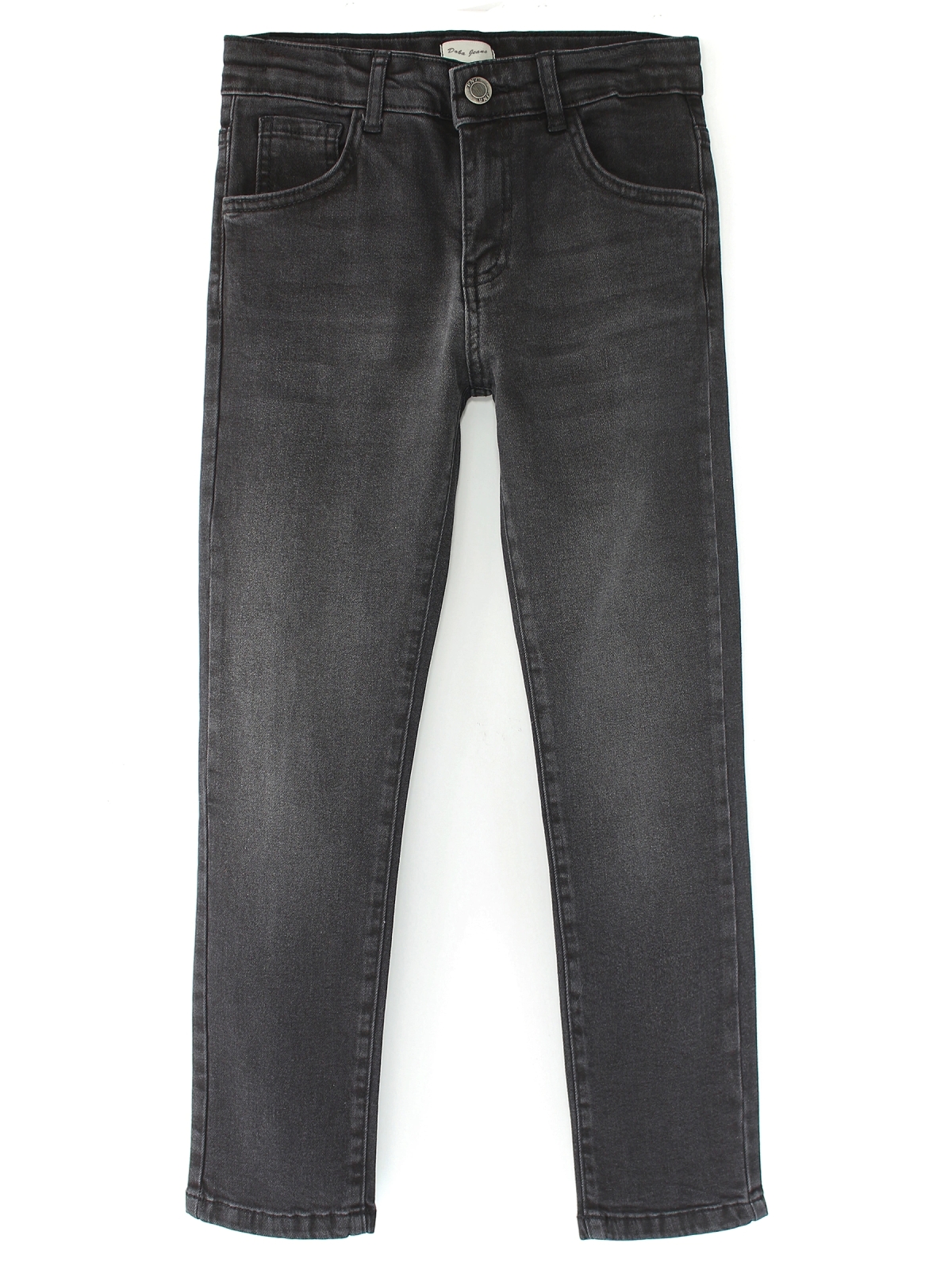 Kız Çocuk Slim Fit. Dar Paça Denim Pantolon 5-14 Yaş Siyah | DobaKids