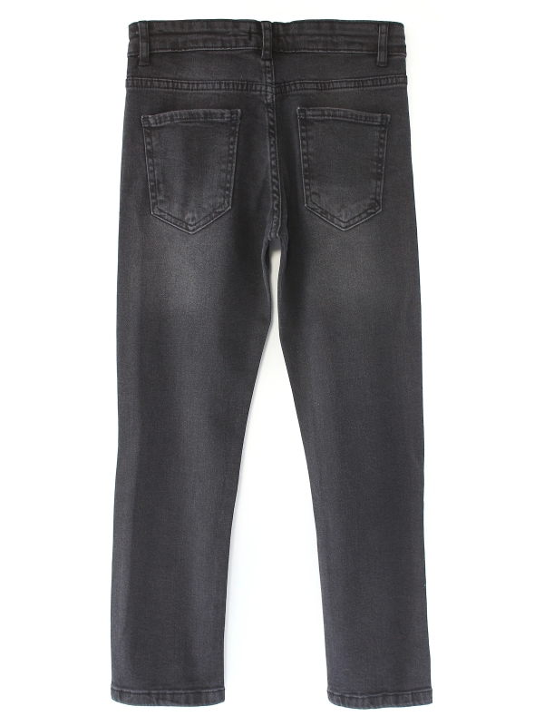 Slim Fit. Kız Çocuk Denim Pantolon Siyah