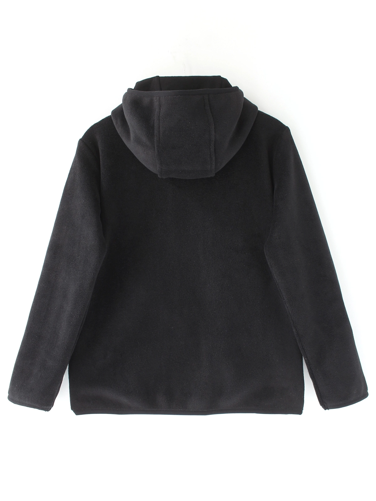 Kapüşonlu Fermuarlı Unisex Çocuk Polar Ceket Siyah - Okul Ceketi Siyah | DobaKids