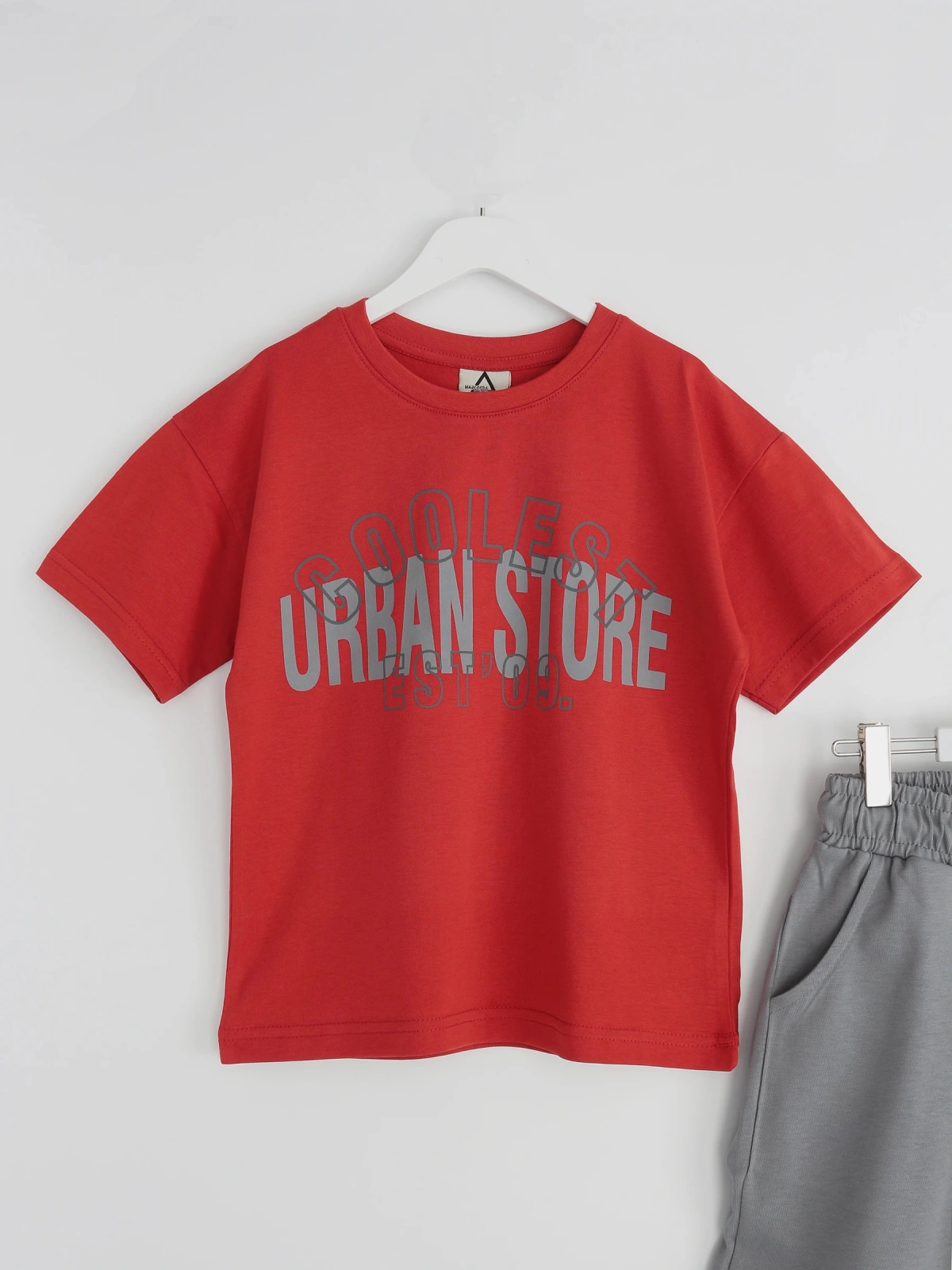 Street Pulse Series Yazlık Erkek Çocuk Oversize T-shirt Kapri Kısa Kollu Takım | DobaKids