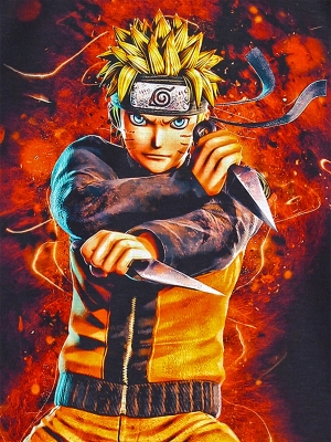 Naruto Anime 3D Baskılı Erkek Çocuk Kısa Kollu Yazlık Tişört Siyah | DobaKids