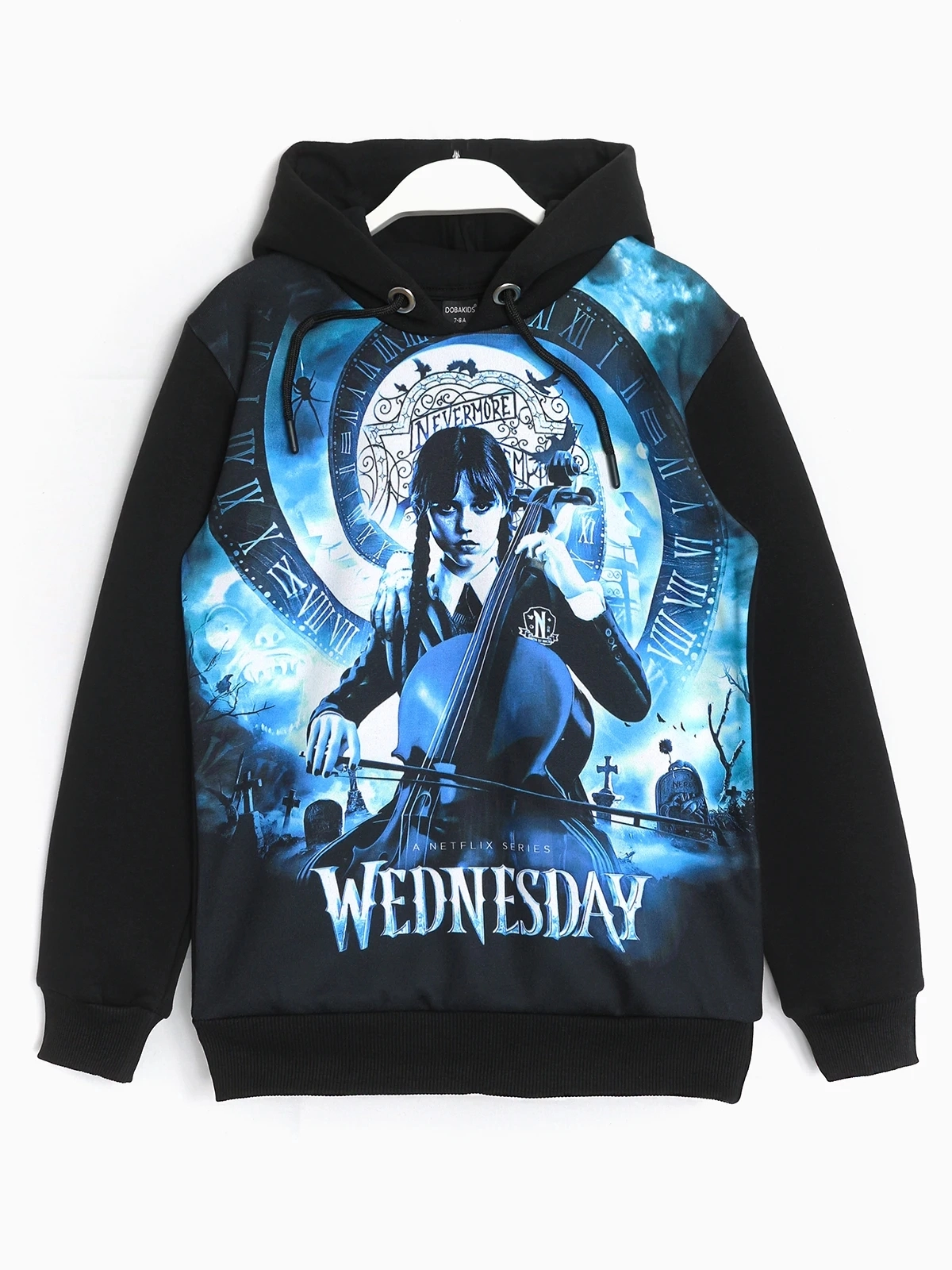 Wednesday Çello Sahnesi 3D Kız Çocuk Sweatshirt | DOBAKIDS