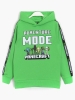 Adventure Mode ve Minecraft karakter baskılı, kollarda siyah Minecraft-Creeper şeritli, kapüşonlu erkek çocuk hoodie | DOBAKIDS