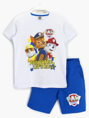 Erkek Çocuk Paw Patrol Chase, Marshall ve Rubble Baskılı Yazlık Takım | DOBAKIDS