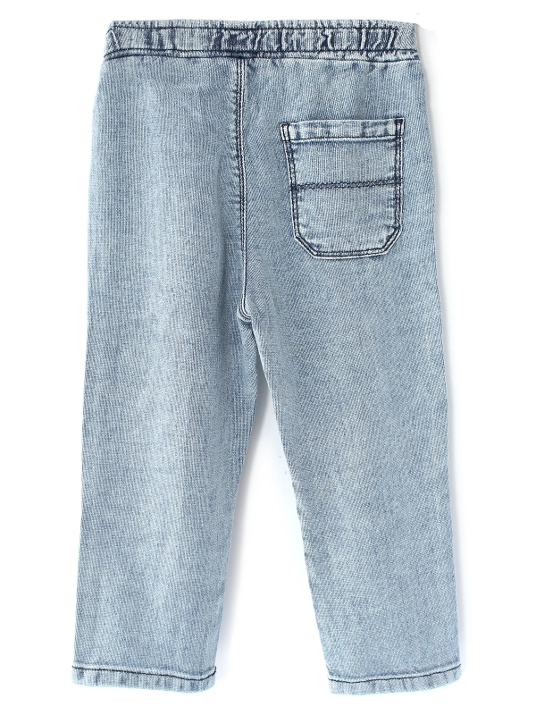 Erkek Bebek Denim Kot Gömlek Pantolon Alt Üst Takım Mavi | DOBAKIDS