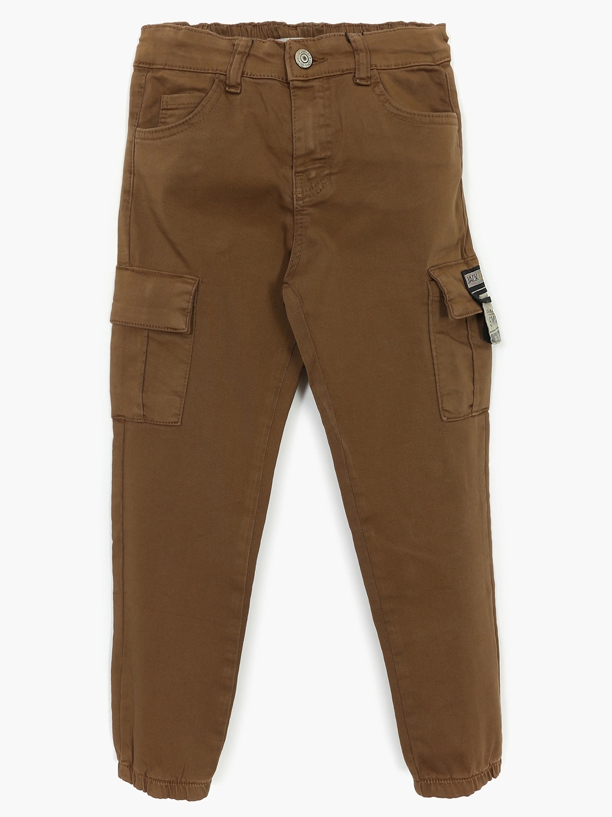 Kargo Cepli Gabardin Erkek Çocuk Jogger Pantolon Siyah, Kahverengi, Bej | DOBAKIDS