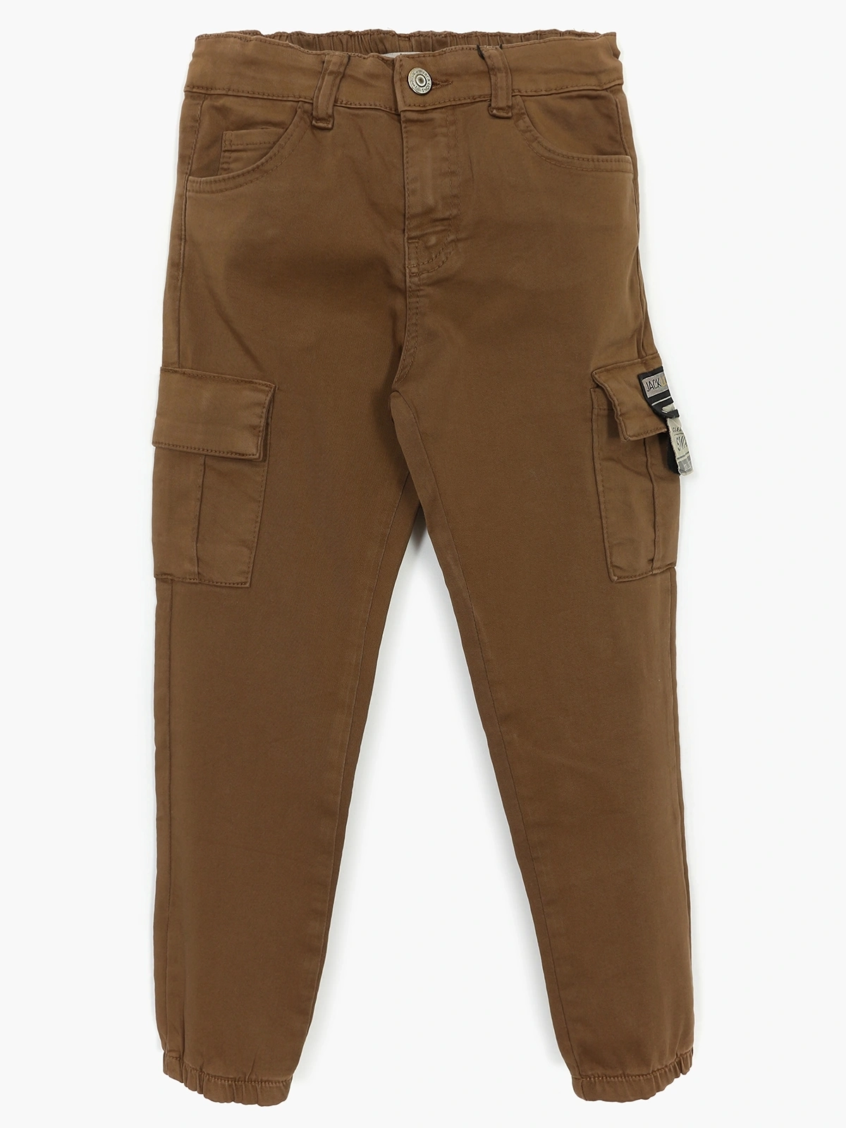 Kargo Cepli Gabardin Erkek Çocuk Jogger Pantolon Siyah, Kahverengi, Bej | DOBAKIDS