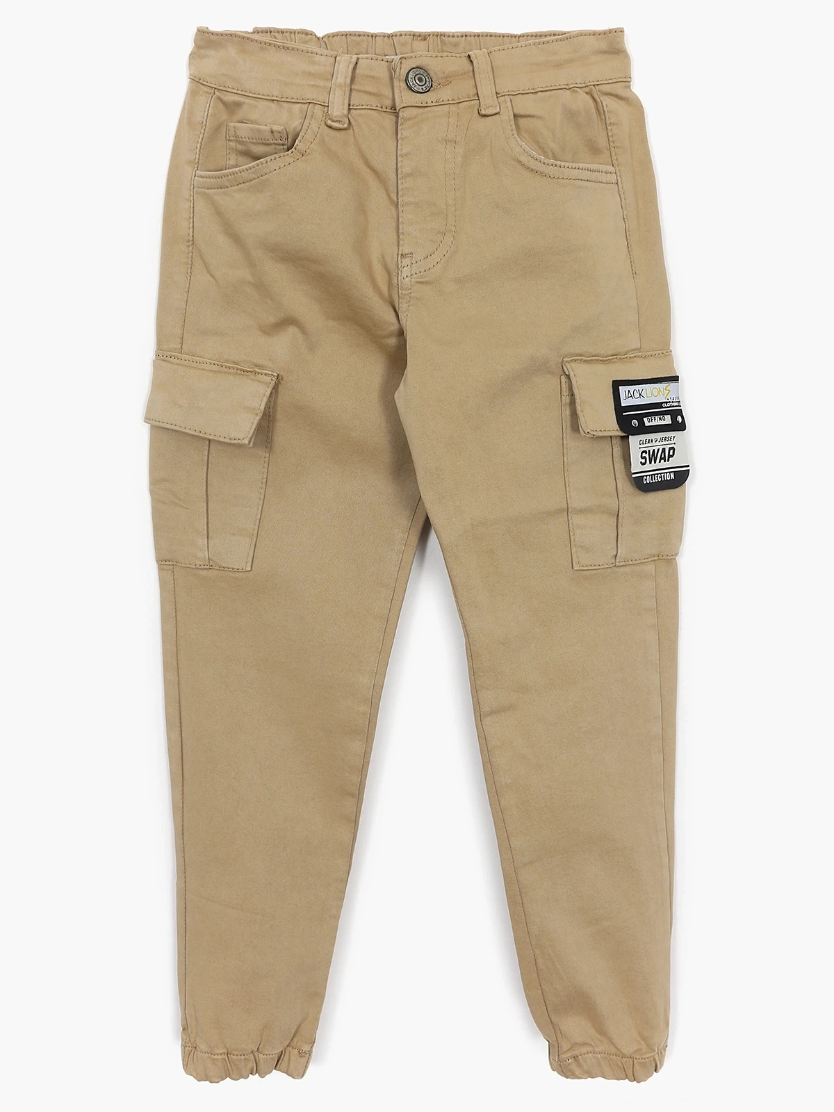 Kargo Cepli Gabardin Erkek Çocuk Jogger Pantolon Siyah, Kahverengi, Bej | DOBAKIDS